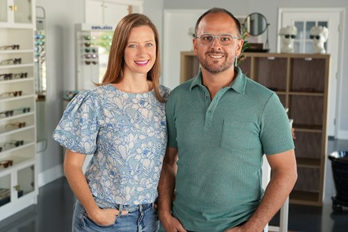Sarah and Ben Collier, owners of Collier optical