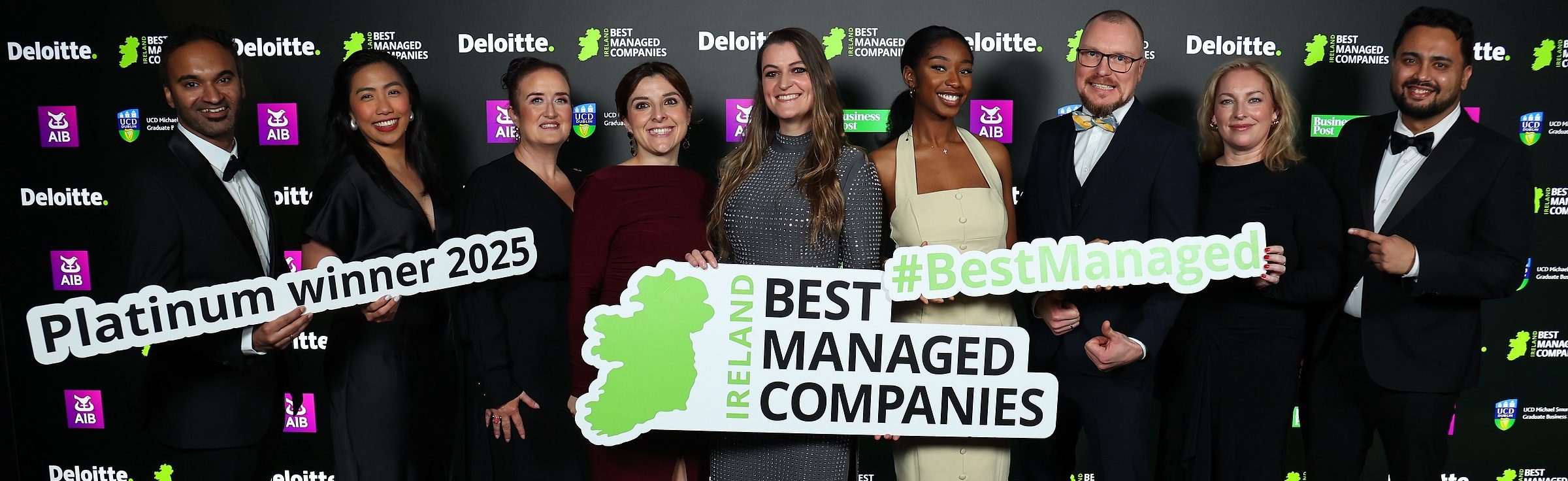 Ocuco team celebrates being named one of Ireland’s Best Managed Companies 2025 by Deloitte, earning Platinum Requalifying Winner status at the awards ceremony in Dublin.